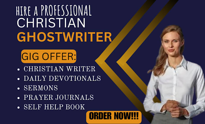 Gig Preview - Christian ghostwriting, daily devotional book writer, ghost ebook prayer journal