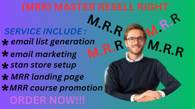 Gig Preview - Do master resell right with email marketing