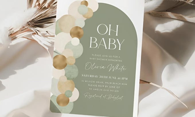 Gig Preview - Design baby shower invitation,