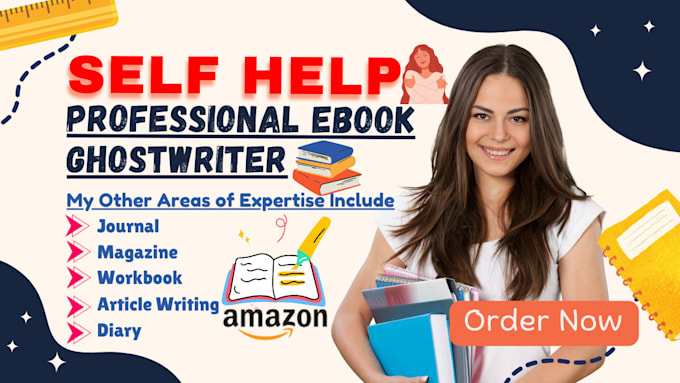 Gig Preview - Ghostwrite self help ebook, articles workbook, journal, diary, for amazon KDP