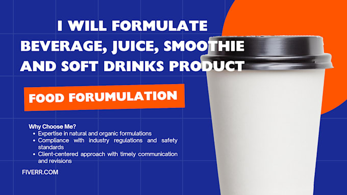 Gig Preview - Formulate your beverage, juice, smoothie and soft drink product