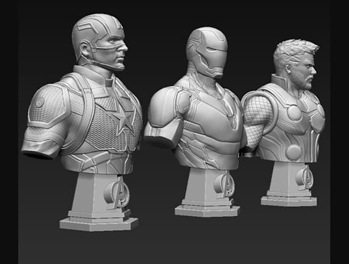 Gig Preview - Fix realistic humanian, head bust, printable stl model, remeshing, dnd fantasy