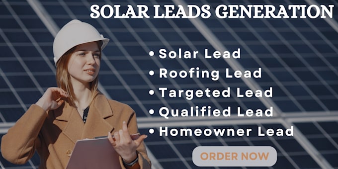 Gig Preview - Provide fresh solar lead roofing lead and homeowner lead for your service