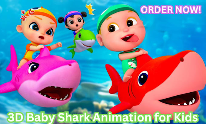 Gig Preview - Do kids learning, baby shark, nursery rhymes videos for youtube channel