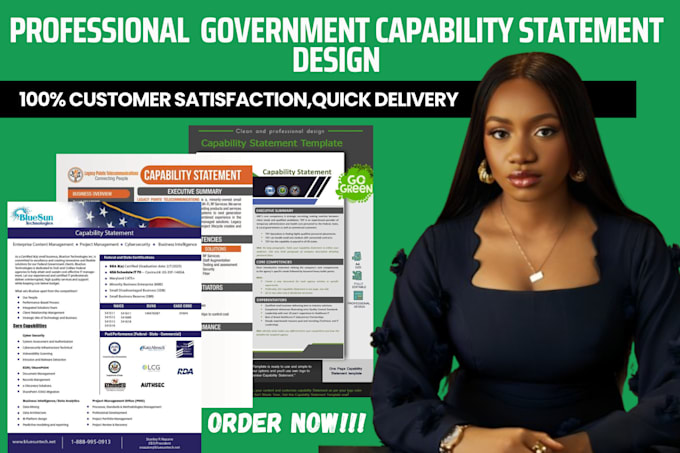 Gig Preview - Design federal government capability statement, capability statement design