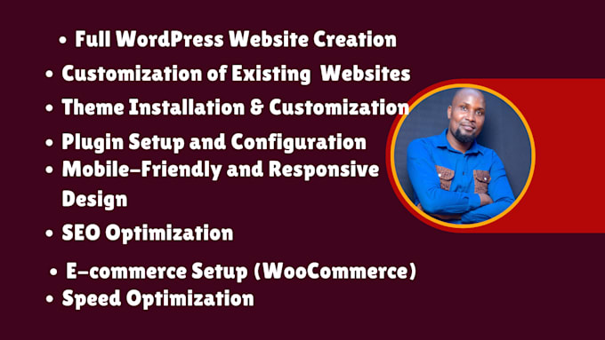 Gig Preview - Create and customize existing wordpress website