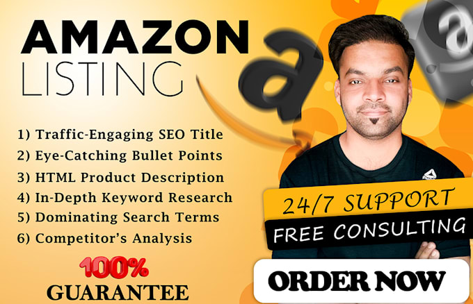 Gig Preview - Write seo amazon listing optimization with product description