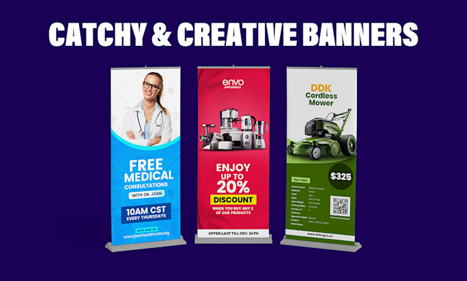 Gig Preview - Design a catchy and professional roll up banners and billboards