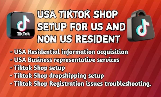 Gig Preview - Tiktok shop USA tiktok shop for non resident US tiktok shop