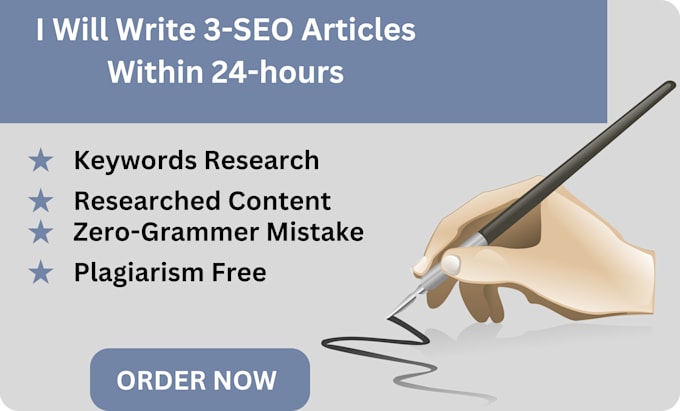 Gig Preview - Provide SEO article writing service and blog text