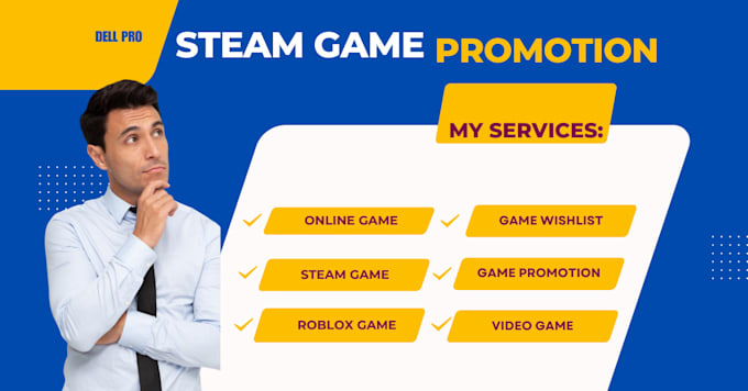 Gig Preview - Do steam game promotion steam game marketing roblox game promotion game wishlist