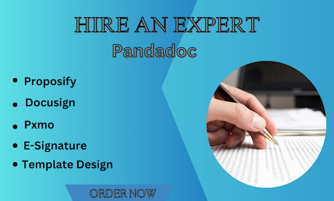 Gig Preview - Create proposify pandadoc docusign template  and e signature