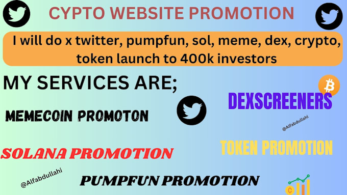 Gig Preview - Do x twitter, cto, dex, sol, memecoin, crypto, gamer project telegram promotion