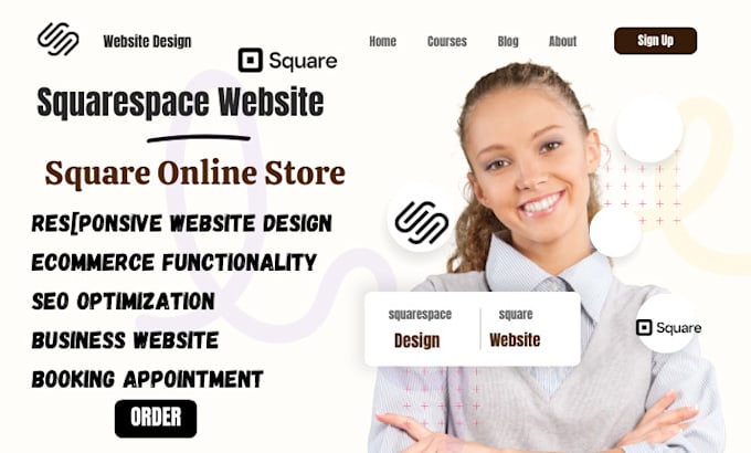 Gig Preview - Square online store design squarespace website redesign squarespace square SEO