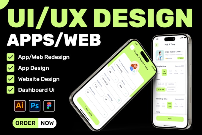 Gig Preview - Do website ui ux design, app ui ux design, dashboard design