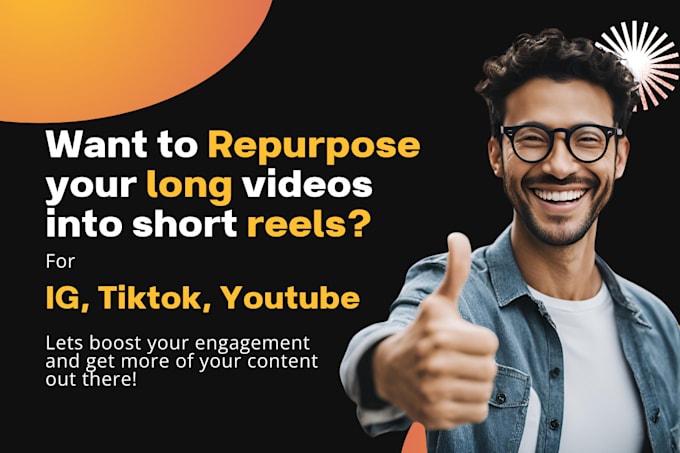 Gig Preview - Repurpose your content and long videos to shorts for youtube and instagram