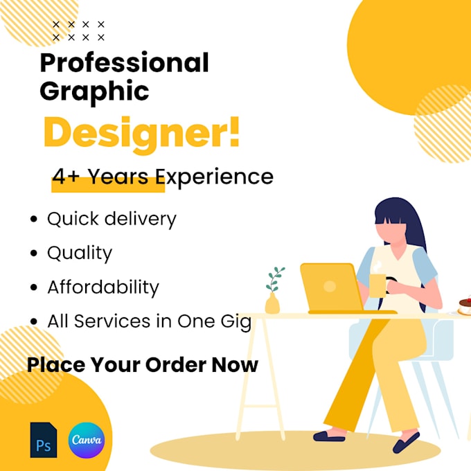 Gig Preview - Be your graphic designer for any graphic design and flyer