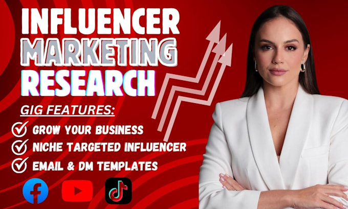 Gig Preview - Find best instagram influencer youtube influencer research influencer marketing