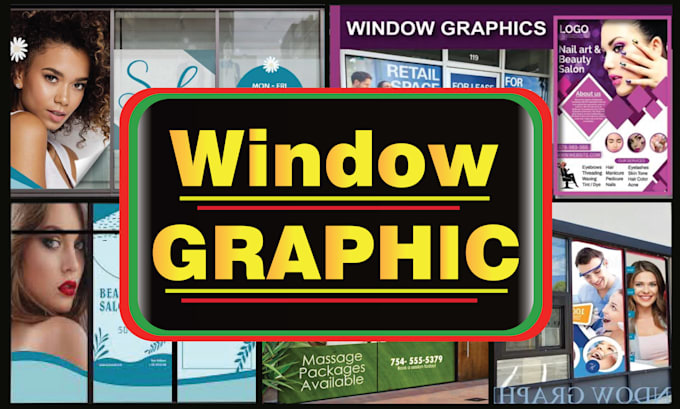 Gig Preview - Do shop front or storefront window graphics, window sticker, signage, decal