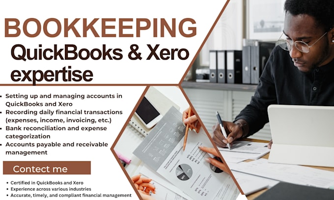 Gig Preview - Do your monthly bookkeeper on xero and quickbooks