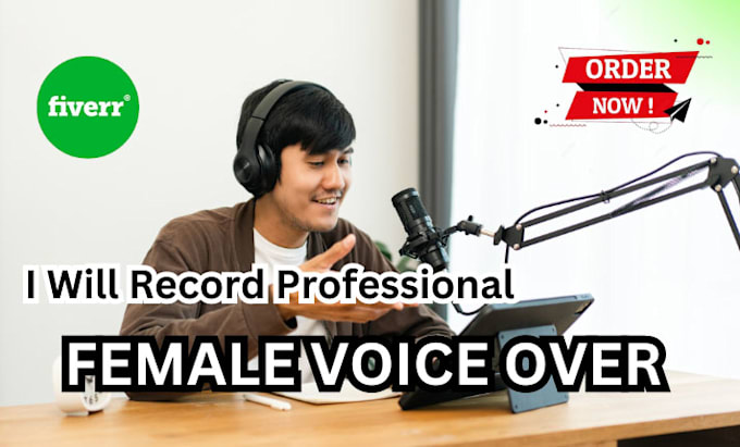 Gig Preview - Record professional female voice over in your project