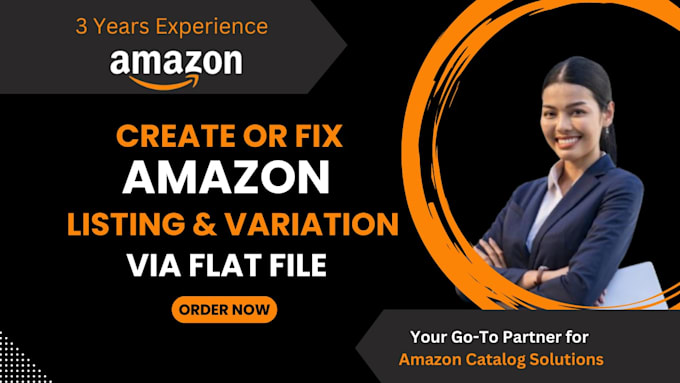 Gig Preview - Fix amazon variation listing issues and amazon listing creation via flat file