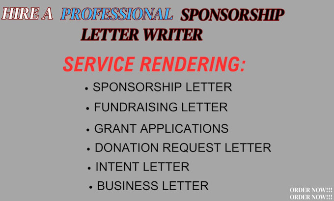 Gig Preview - Craft impactful sponsorships letter, grants, fundraising and scholarship