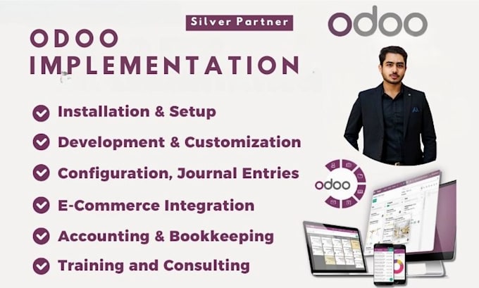 Gig Preview - Odoo installation, setup, development, customization, integration, training