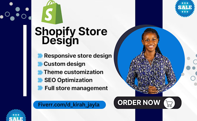 Gig Preview - Create shopify website development, build ecommerce website shopify dropshipping