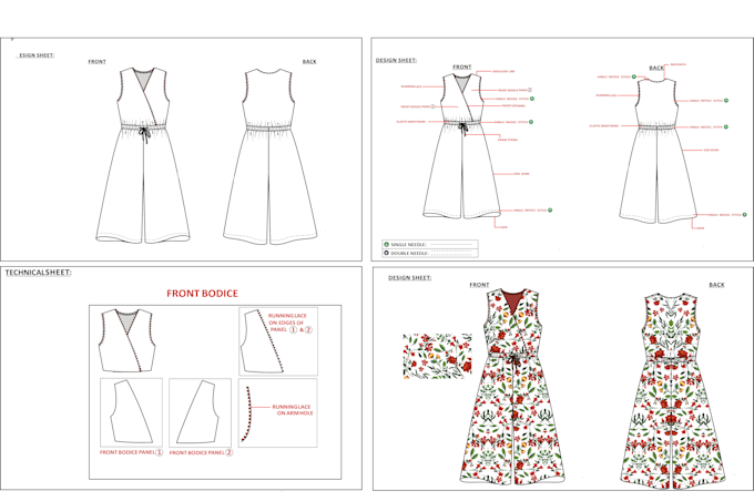 Gig Preview - Design professional tech packs and technical flats for fashion brands