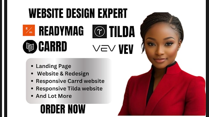 Gig Preview - Design website and landing page on tilda, readymag, carrd, vev