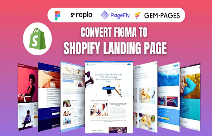 Gig Preview - Design shopify ecommerce website or landing page with pagefly, gempages, shogun