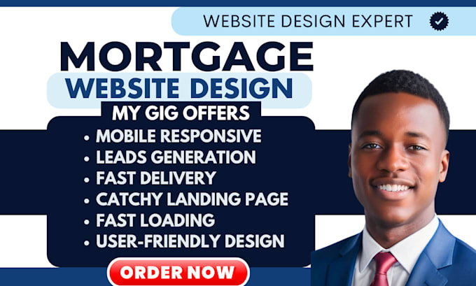 Gig Preview - Mortgage website mortgage leads mortgage sales funnel mortgage landing page