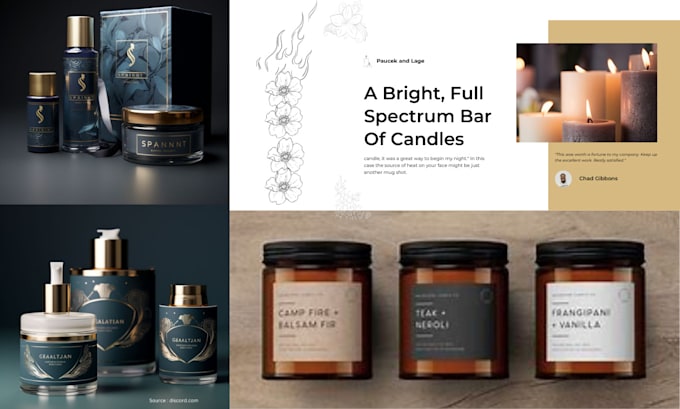 Gig Preview - Design luxury candle label, candle logo, product label, editable candle label