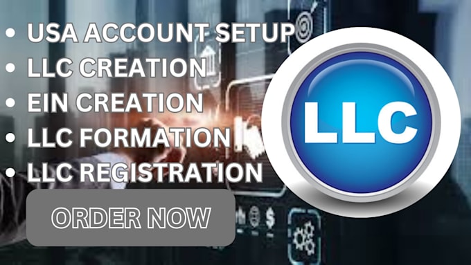 Gig Preview - Create USA llc creation llc registration company formation ein  ein and account