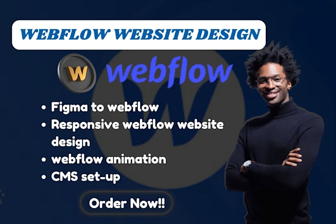 Gig Preview - Build webflow website design webflow ecommerce develop fix webflow website