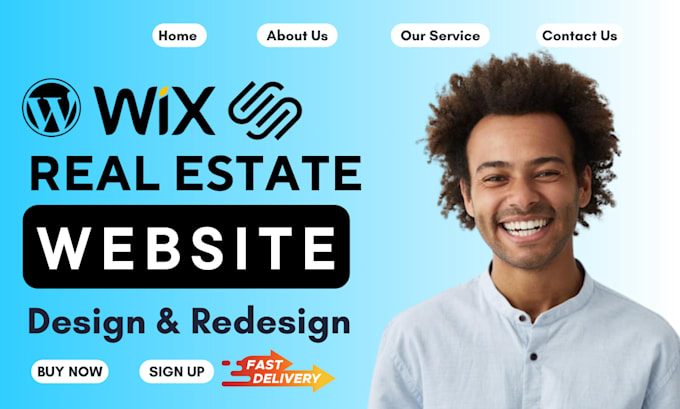 Gig Preview - Real estate agent website design investor website design with idx mls