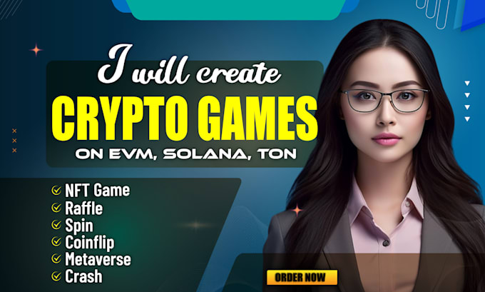 Gig Preview - Create crypto games like nft game, raffle, spin, coinflip on evm, solana