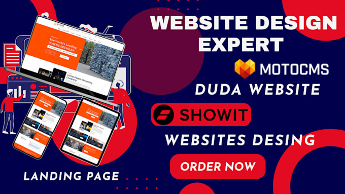 Gig Preview - Design showit duda zoho and wix websites with full customization