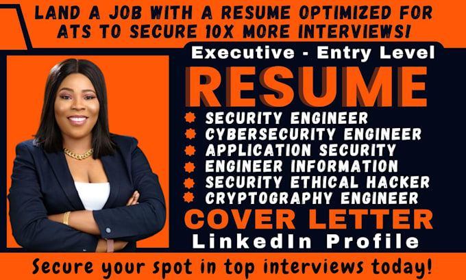 Gig Preview - Write a resume as an engineer for cybersecurity application information security