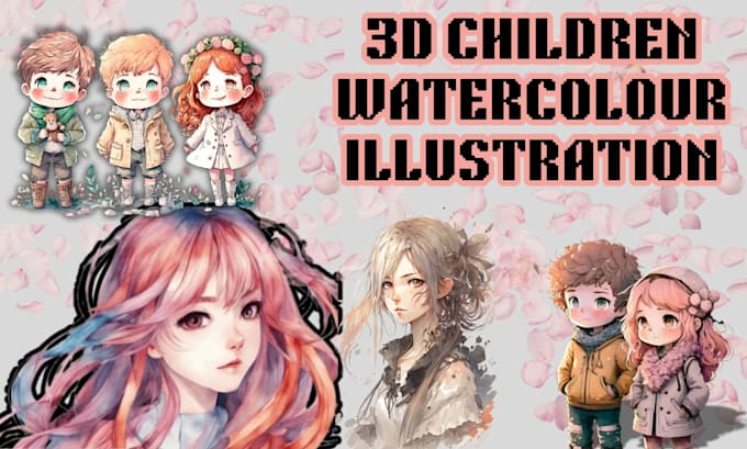 Gig Preview - Design children watercolor illustrations