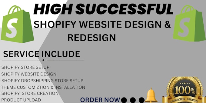 Gig Preview - Create shopify store design, shopify website design shopify website redesign