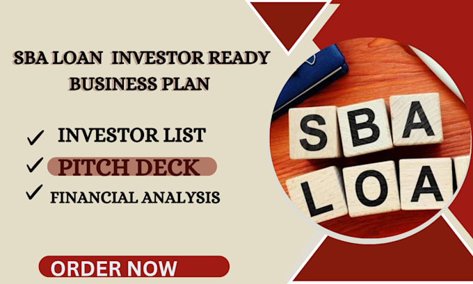 Gig Preview - Sba loan investor ready business plan for  USA UK NYC ca ,sba pitch deck