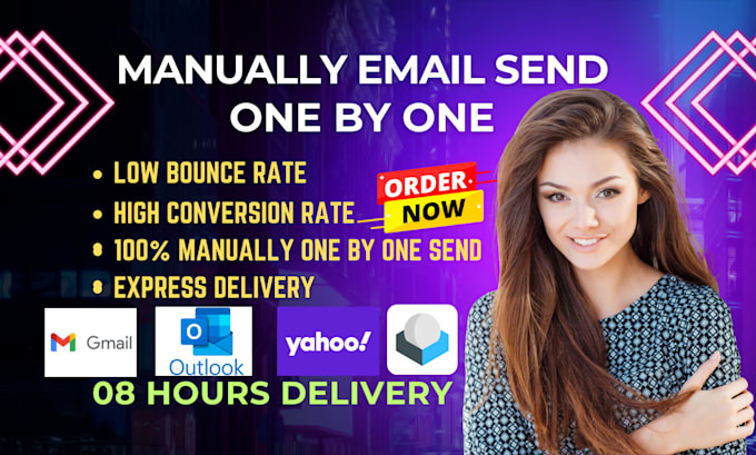 Gig Preview - Send email manually one by one for email marketing