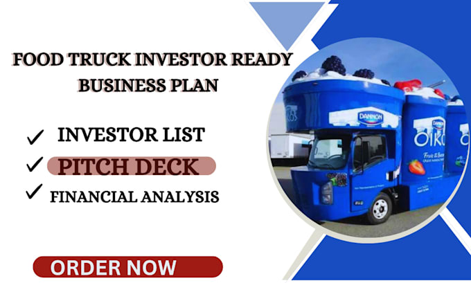 Gig Preview - Food truck investor ready business plan pitch deck transportaton pitch deck