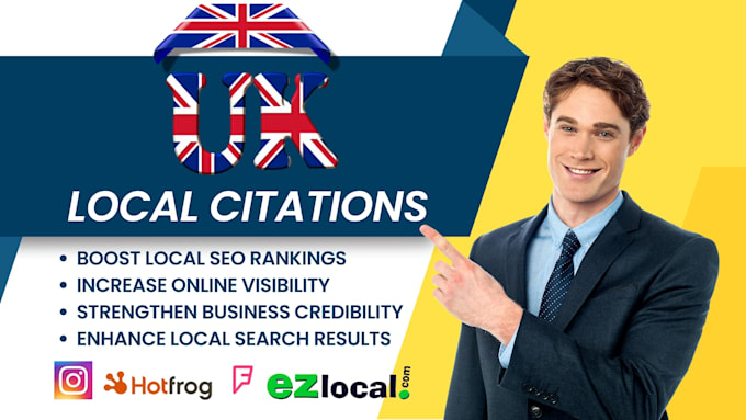 Gig Preview - Do 500 UK local citations directories local SEO