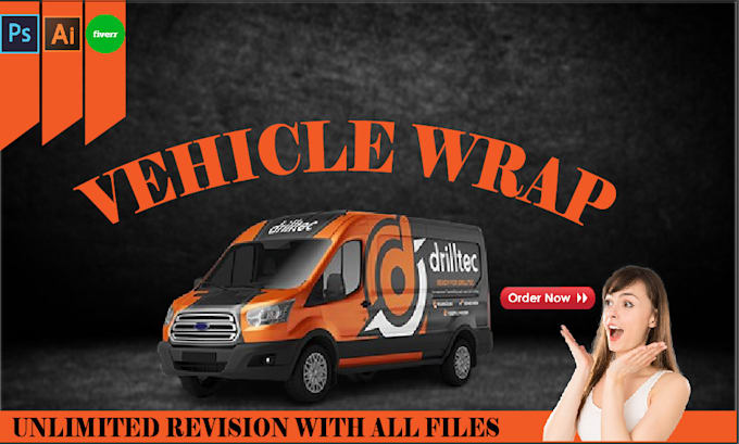 Gig Preview - Create vehicle wrap, livery car wrap,van wrap,racing car,truck,boat , bike wrap