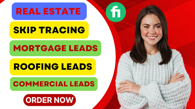 Gig Preview - Provide roofing leads, mortgage and commercial leads with skip tracing