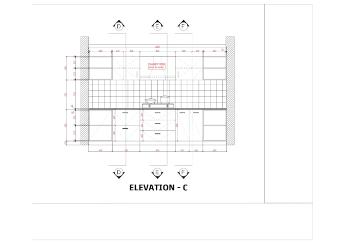 Gig Preview - Do custom kitchen technical drawing and 3d render