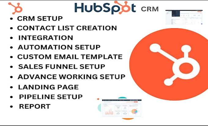 Gig Preview - Setup hubspot CRM, hubspot landing page, integration and sales automaton